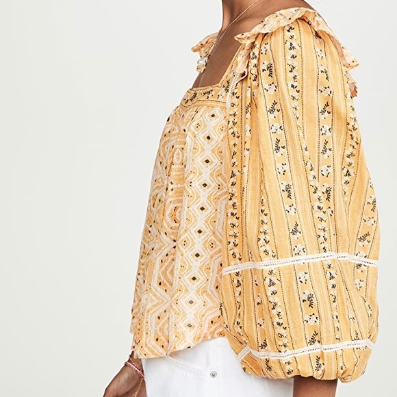 Free People Mostly Meadow Printed Blouse (L) - Picture 4 of 10